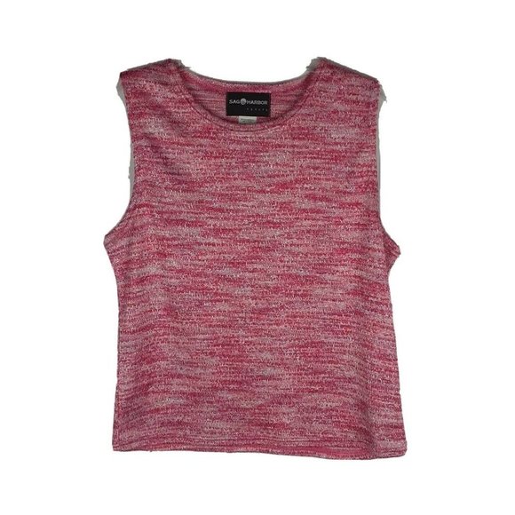 Sag Harbor Women's Shirt Blouse ~ Sz PM ~ Pink - Picture 3 of 5